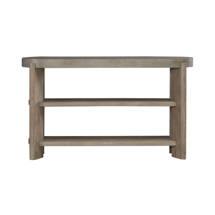 Affinity Sofa Table in Dusty Taupe with Concrete Top - Furniture House (VA)
