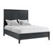 Elements International Versailles Queen Wooden Panel Bed with Low Footboard in Black image