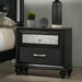 Crown Mark Furniture Lila 2 Drawer Nightstand in Black image