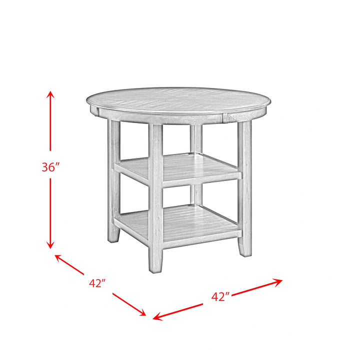 Amherst Counter Height Dining Set in Grey-Table & Four PU Chairs