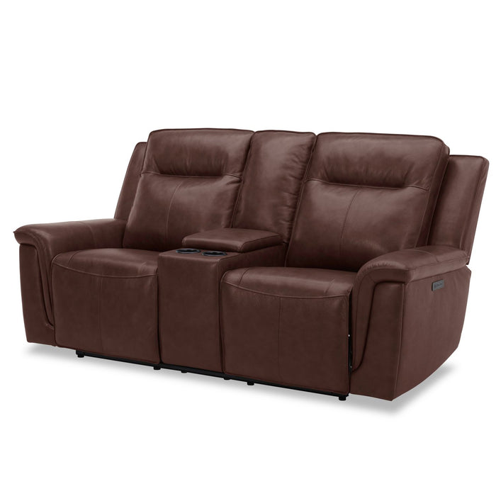 Avery Loveseat w/Console P2 - Cognac - Furniture House (VA)
