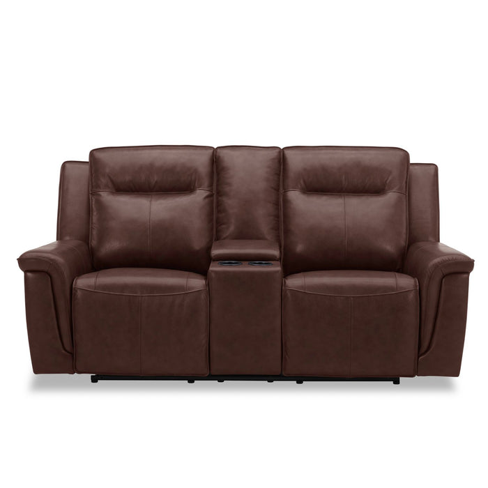 Avery Loveseat w/Console P2 - Cognac - Furniture House (VA)
