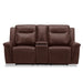 Avery Loveseat w/Console P2 - Cognac - Furniture House (VA)