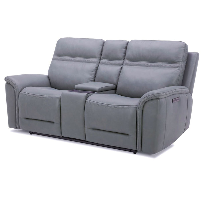 Liberty Furniture Cooper Loveseat w/Console P3 & ZG in Blue Gray