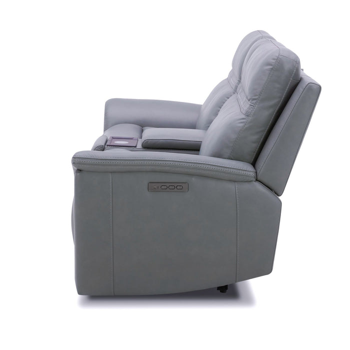 Cooper Loveseat w/Console P3 & ZG in Blue Gray - Furniture House (VA)
