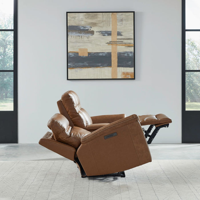 Cooper Loveseat w/Console P3 & ZG in Camel - Furniture House (VA)