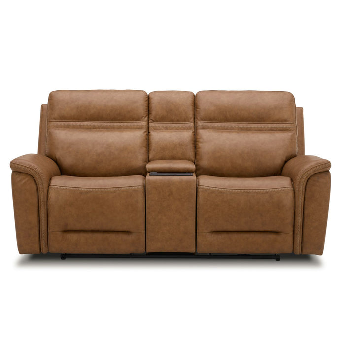 Cooper Loveseat w/Console P3 & ZG in Camel - Furniture House (VA)