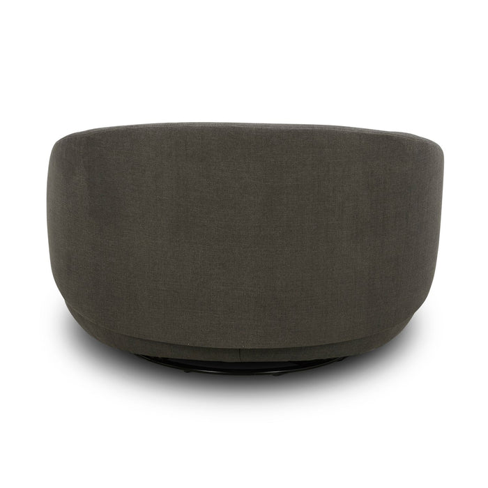 Haley Uph Swivel Cuddler Chair - Charcoal - Furniture House (VA)
