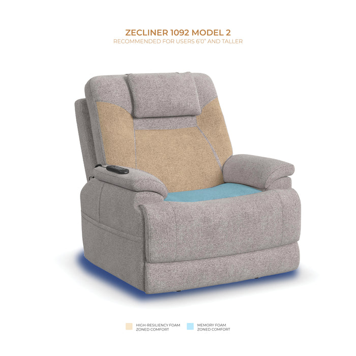 Zecliner Model 2 Latitudes Power Sleep Recliner with Power Headrest & Lumbar - Furniture House (VA)