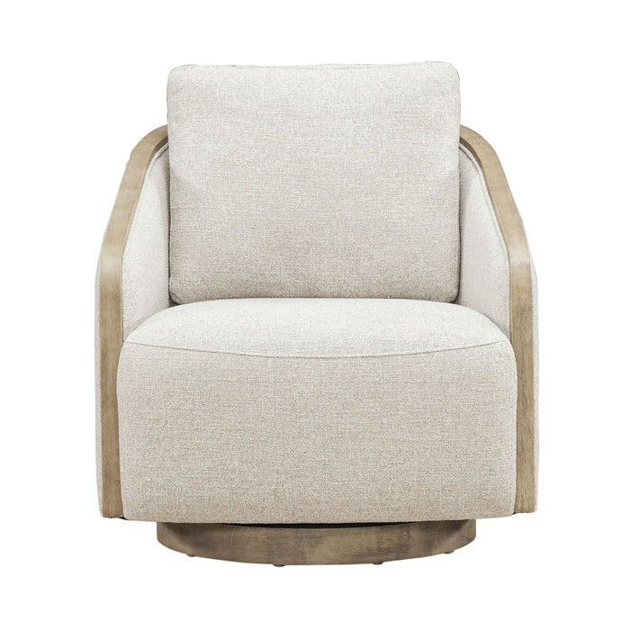 Nora Uph Swivel Accent Chair - Light Brown image