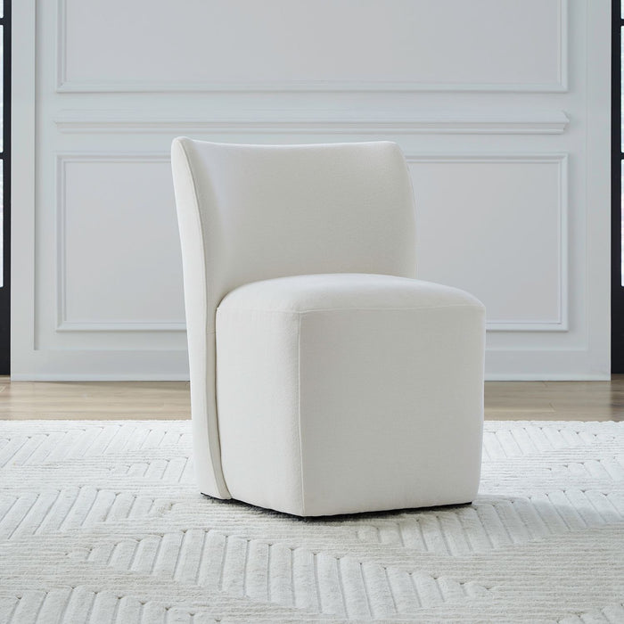 Accent Dining Accent Dining Chair w/ Casters - Ivory image