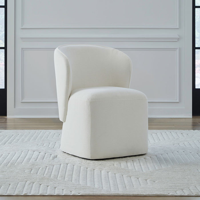 Accent Dining Accent Dining Chair w/ Casters - Ivory image