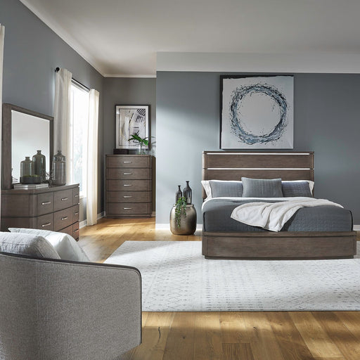 Cascade Falls King California Panel Bed, Dresser & Mirror, Chest image