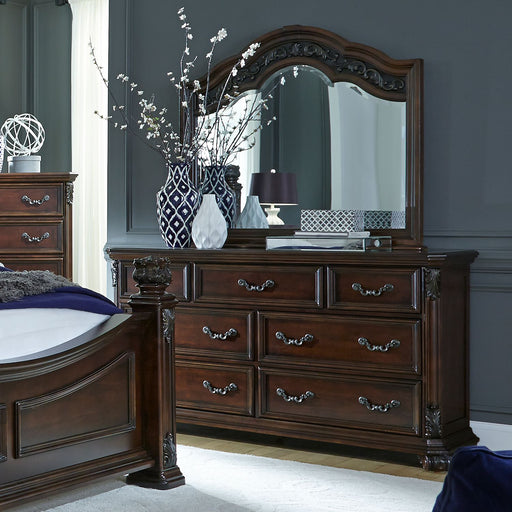 Messina Estates King Poster Bed, Dresser & Mirror, Chest - Furniture House (VA)
