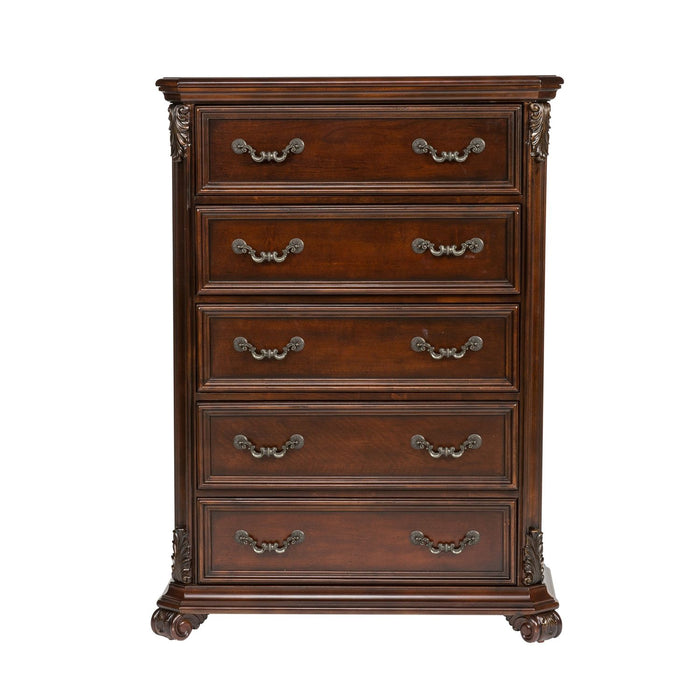 Messina Estates King Poster Bed, Dresser & Mirror, Chest - Furniture House (VA)
