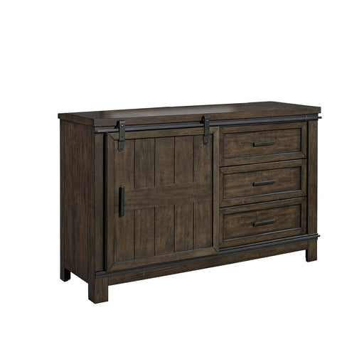 Thornwood Hills Barn Door Dresser in Rock Beaten Gray - Furniture House (VA)