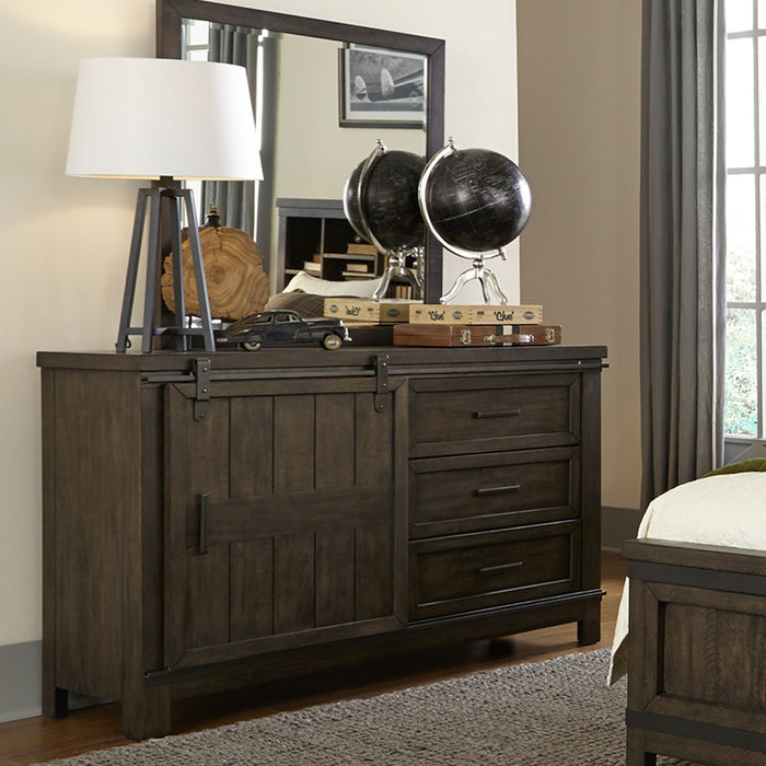 Thornwood Hills Full Bookcase Bed, Dresser & Mirror - Furniture House (VA)