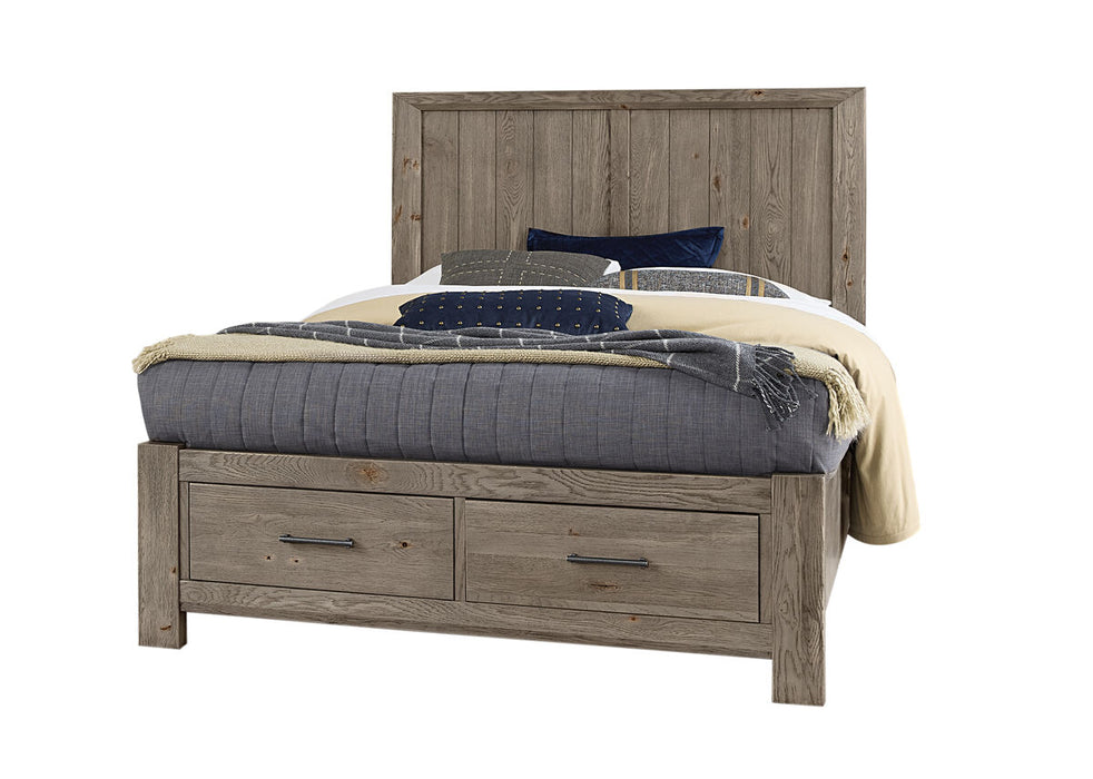 Vaughan Bassett Yellowstone Queen Panel Storage Bed in Dapple Grey image