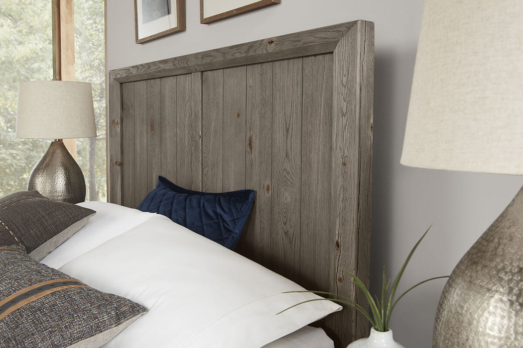 Vaughan Bassett Yellowstone King Panel Bed in Dapple Grey