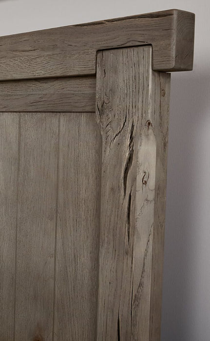 Vaughan Bassett Yellowstone California King American Dovetail Panel Bed in Dapple Grey