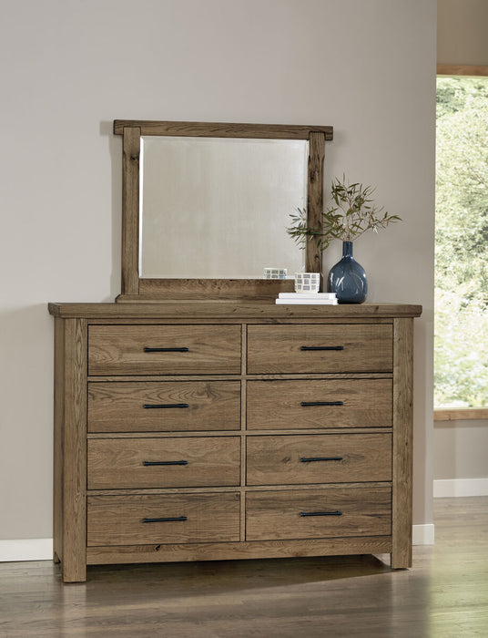 Vaughan Bassett Yellowstone American Dovetail Mirror in Chestnut Natural