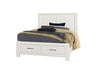 Vaughan Bassett Yellowstone King Panel Storage Bed in White & Buckskin image