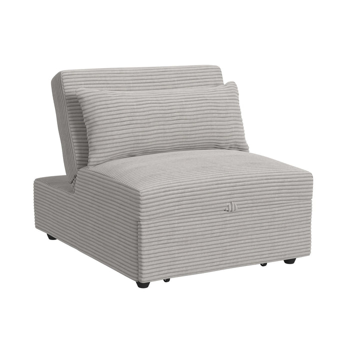 Pluto Chair with kidney pillow, Klik Klak and Pop up in Coronado Grey
