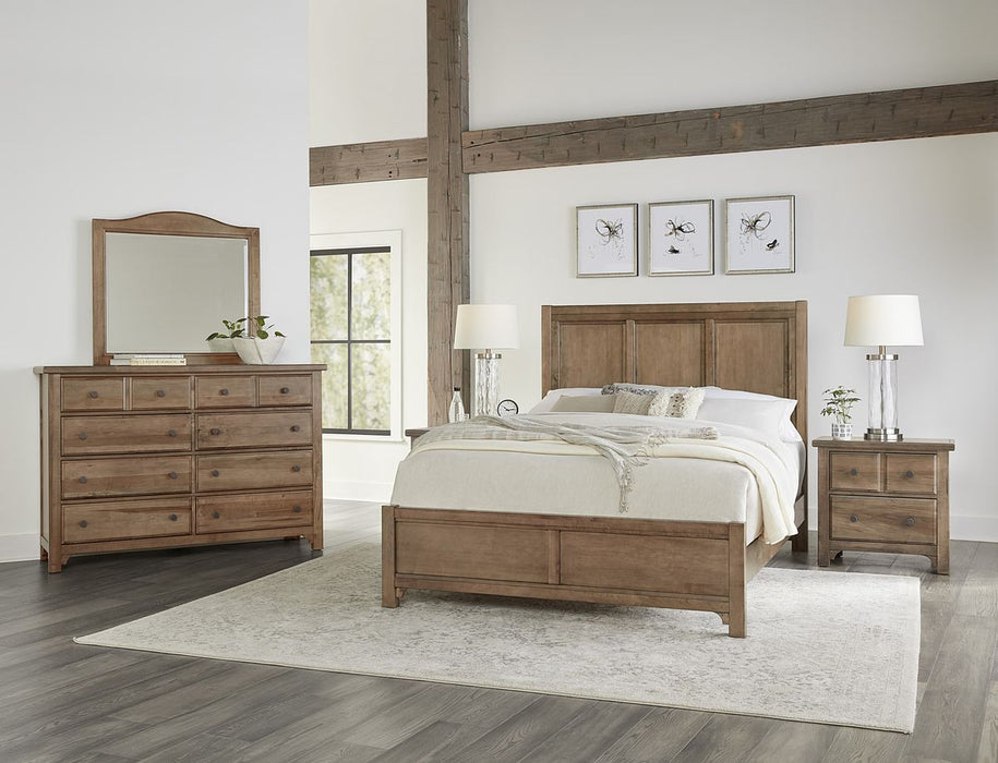 Vaughan Bassett Cool Farmhouse Panel King Bed in Natural
