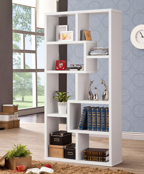 Theo 10-shelf Bookcase Weathered Grey
