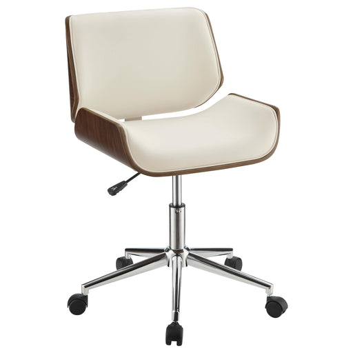 Addington Adjustable Height Office Chair Ecru and Chrome - Furniture House (VA)