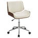 Addington Adjustable Height Office Chair Ecru and Chrome - Furniture House (VA)