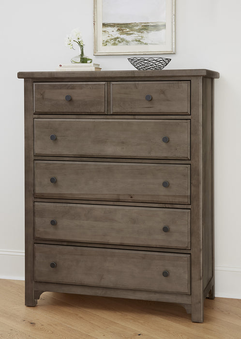 Vaughan Bassett Cool Farmhouse 5-Drawer Chest in Grey