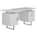 Lawtey Floating Top Office Desk White Gloss image