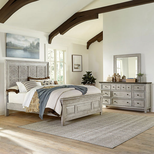 Heartland King Opt Panel Bed, Dresser & Mirror image