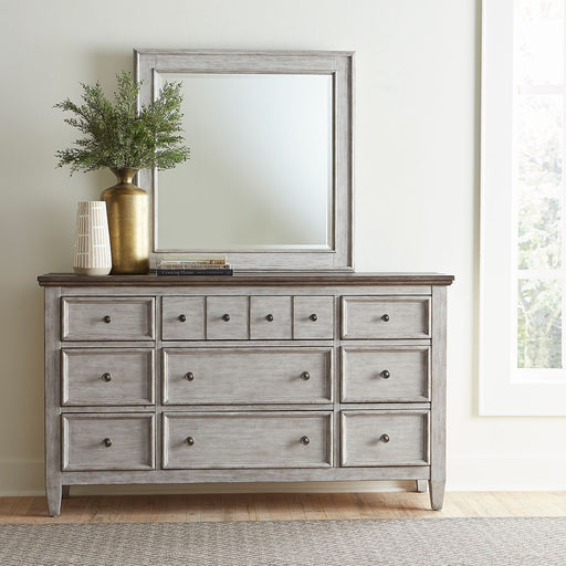 Heartland Opt Queen Panel Bed, Dresser & Mirror - Furniture House (VA)