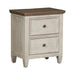Heartland 2 Drawer Nightstand w/ Charging Station in Antique White - Furniture House (VA)