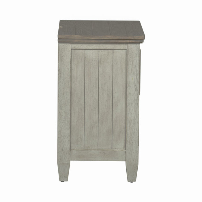 Heartland 2 Drawer Nightstand w/ Charging Station in Antique White - Furniture House (VA)