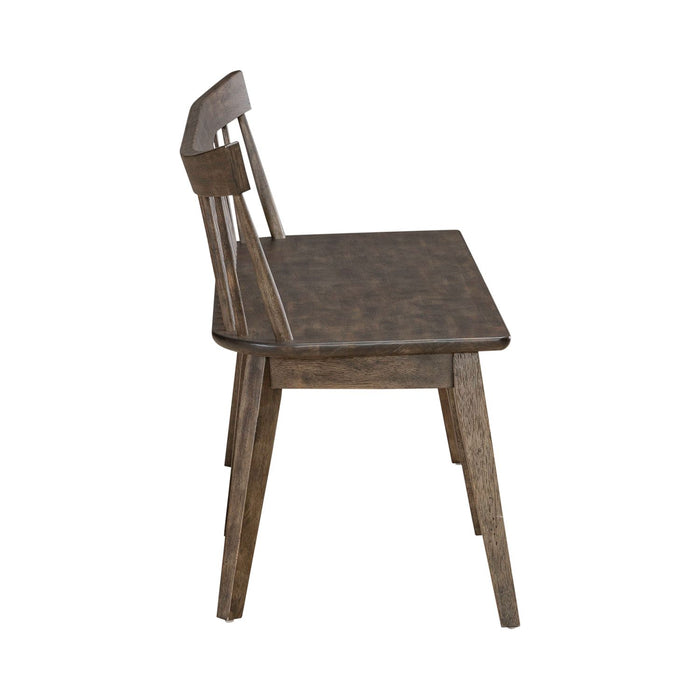 Midland Falls Spindle Back Bench in Rustic Brown - Furniture House (VA)