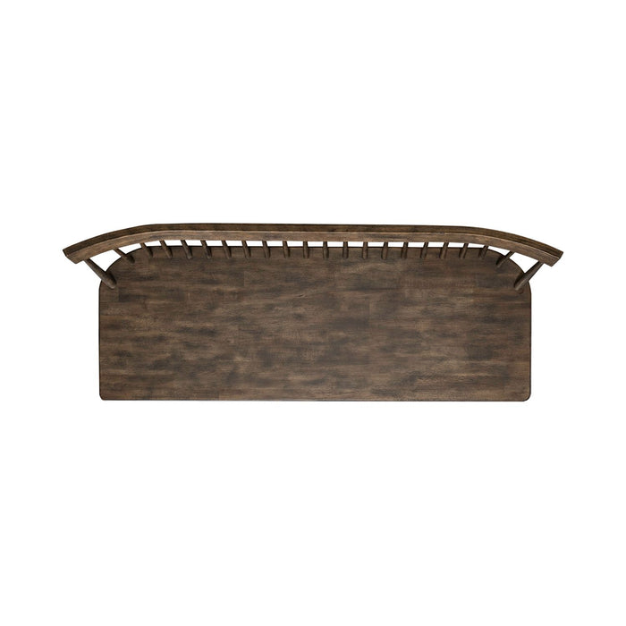 Midland Falls Spindle Back Bench in Rustic Brown - Furniture House (VA)
