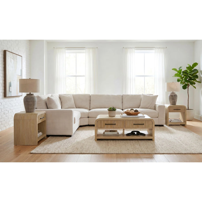 Ridgemont Coffee Table with Casters/Push Through Drawer