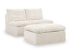 Fannin Armless Chair with Ottoman - Furniture House (VA)