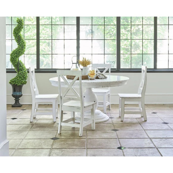 Elements International Britton Wooden Side Chair (Set of 2) in White