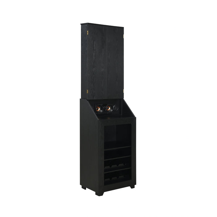 Hurricanes Dartboard Cabinet with Speaker and LED in Black (3A Packing)