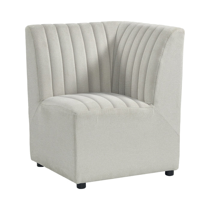 Jemma Upholstered Corner Chair in Beige Linen
