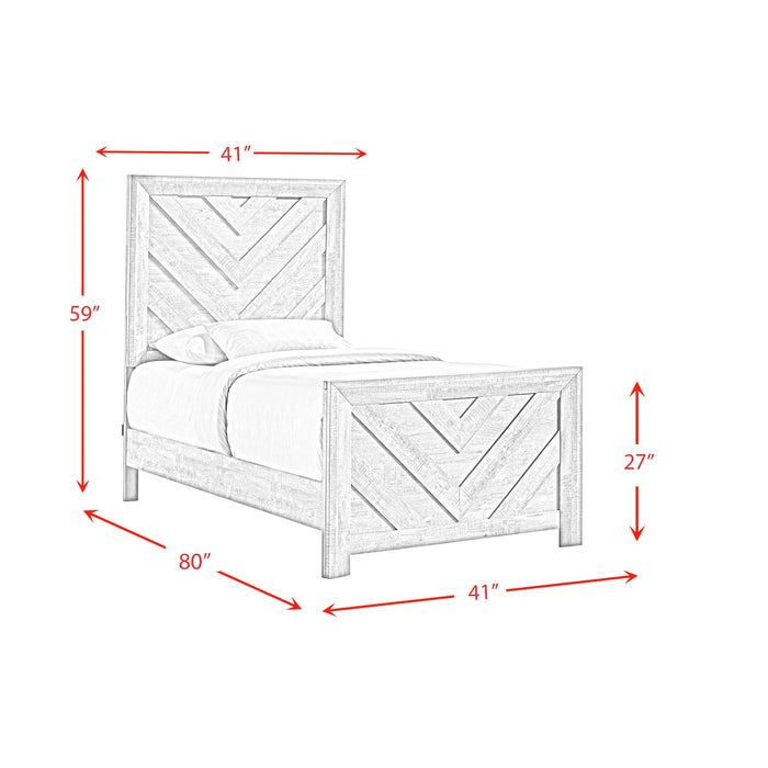 Ellen Panel Bedroom Set in White