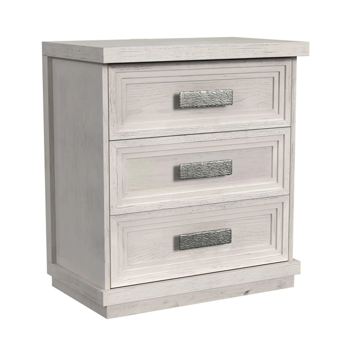 Avalanche 3-Drawer Nightstand with USB in Antique White