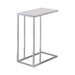 Stella Glass Top Accent Table Chrome and White image