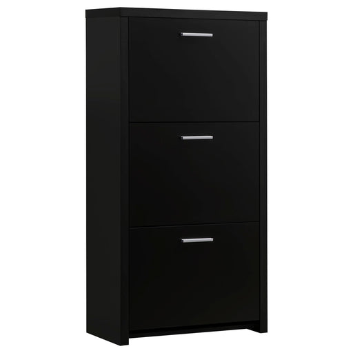Vivian 3-drawer Shoe Cabinet Black - Furniture House (VA)