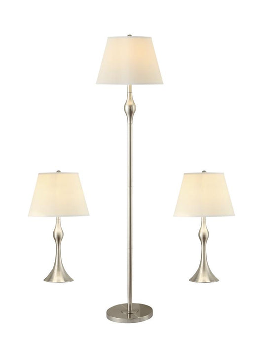 Griffin 3-piece Slender Lamp Set Brushed Nickel - Furniture House (VA)