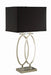 Izuku Rectangular Shade Table Lamp Black and Brushed Nickel - Furniture House (VA)